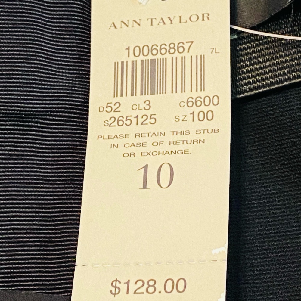 NWT Ann Taylor Black Sequin A-line Skirt Size 10 - Picture 6 of 7